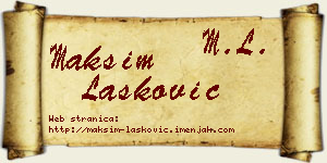 Maksim Lasković vizit kartica